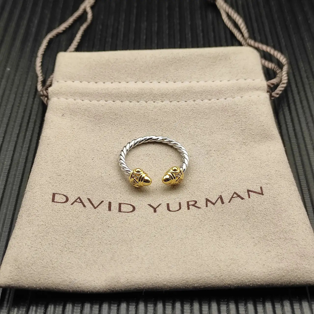 David Yurman Round Toe Two-Tone Revival Ring